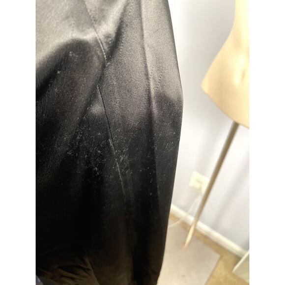 Retrofete Sab Halterneck Ruched High Slit Black Maxi Gown Size XS - Picture 9 of 11